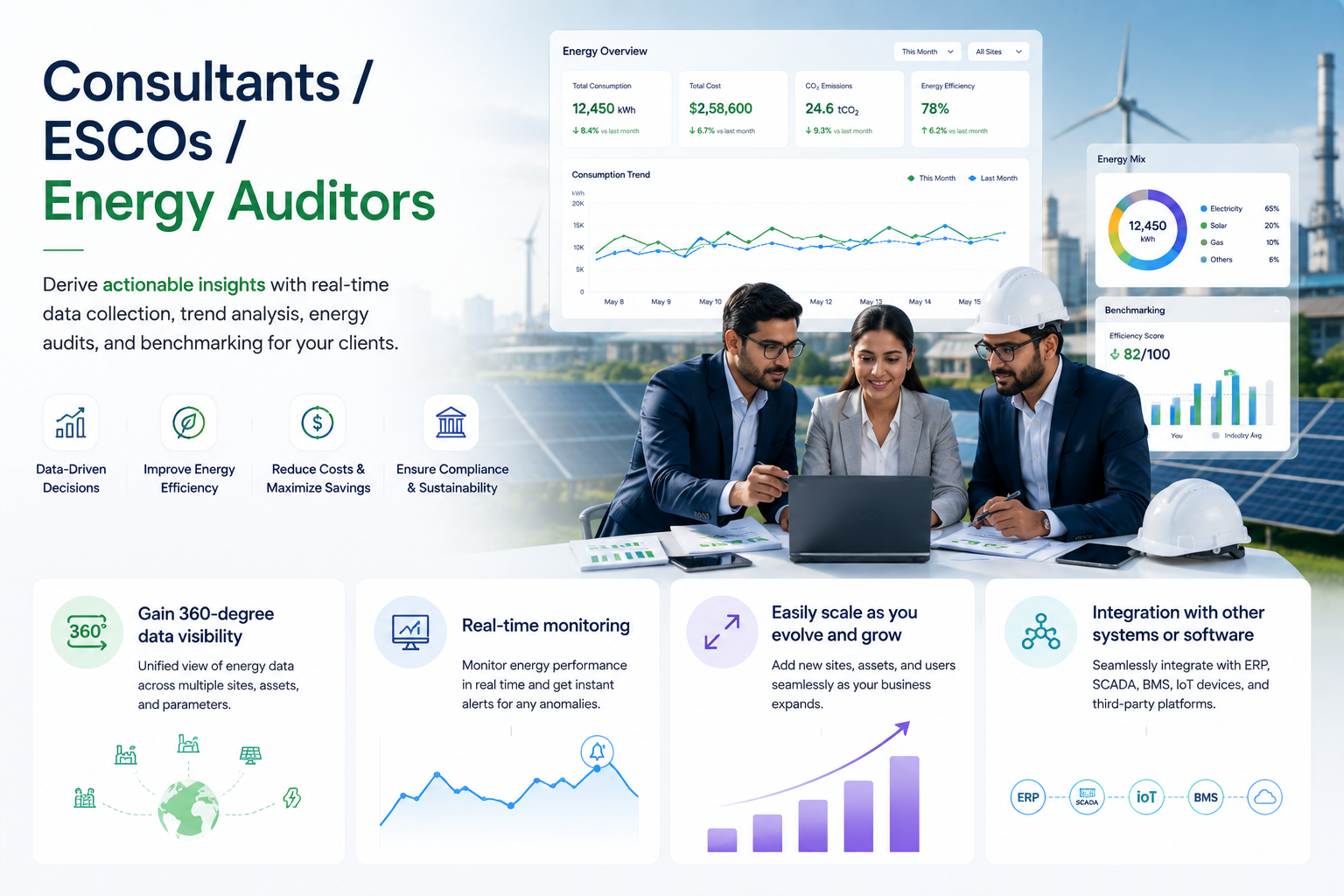 Consultants / ESCOs / Energy Auditors Illustration